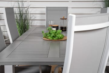 Albany Spisegruppe 152 cm med 6 st Copacabana Stoler - Hvit - Hagemøbler & utemiljø - Hagegruppe - Spisegrupper hage