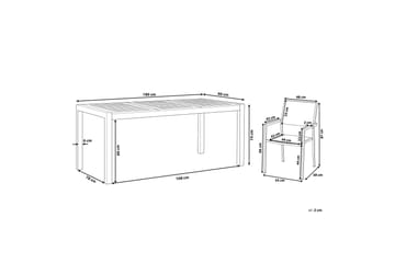Bofors Spisegruppe + 6 Rottingstoler - Brun - Hagemøbler & utemiljø - Hagegruppe - Spisegrupper hage