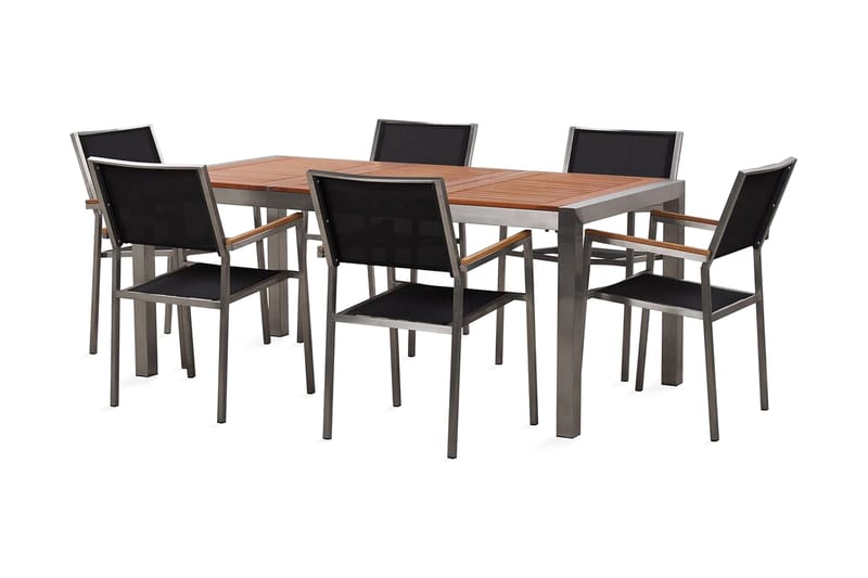 Bofors Spisegruppe + 6 Rottingstoler, Svart