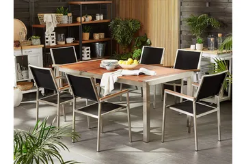 Bofors Spisegruppe + 6 Rottingstoler - Svart - Hagemøbler & utemiljø - Hagegruppe - Spisegrupper hage