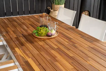 Bois Spisegruppe 200cm + 6 Mexico Karmstoler - Natur - Hagemøbler & utemiljø - Hagegruppe - Spisegrupper hage