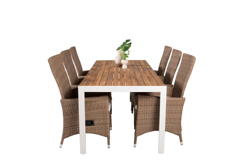 Bois Spisegruppe med 6 st Padova Stoler, Brun