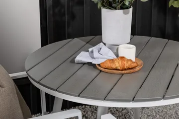 Break Spisegruppe Rund 70 cm+2 Copacabana Stablebare Stoler - Hvit - Hagemøbler & utemiljø - Hagegruppe - Spisegrupper hage