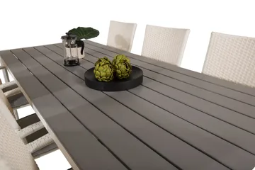 Buitepos Spisegruppe + 6 Ariamab Karmstoler - Polywood/Hvit - Hagemøbler & utemiljø - Hagegruppe - Spisegrupper hage