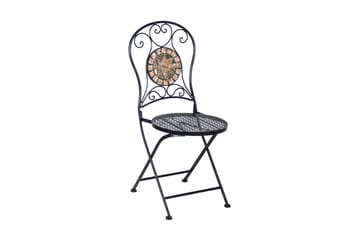 Cafesett MOSAIC bord og 4 stoler metall/svart - Hagemøbler & utemiljø - Hagegruppe - Spisegrupper hage