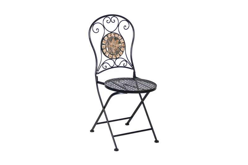 Cafesett MOSAIC bord og 4 stoler metall/svart - Hagemøbler & utemiljø - Hagegruppe - Spisegrupper hage