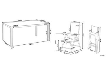 Catania Spisegruppe Med 6 Stoler - Grå - Hagemøbler & utemiljø - Hagegruppe - Spisegrupper hage