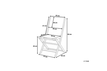 Cesana Spisegruppe Med 8 Stoler + Solstol 2 stk - Tre / Natur - Hagemøbler & utemiljø - Hagegruppe - Spisegrupper hage