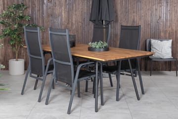 Chan Spisegruppe 200cm + 4 Copacabana Reclinerstoler - Hvit - Hagemøbler & utemiljø - Hagegruppe - Spisegrupper hage