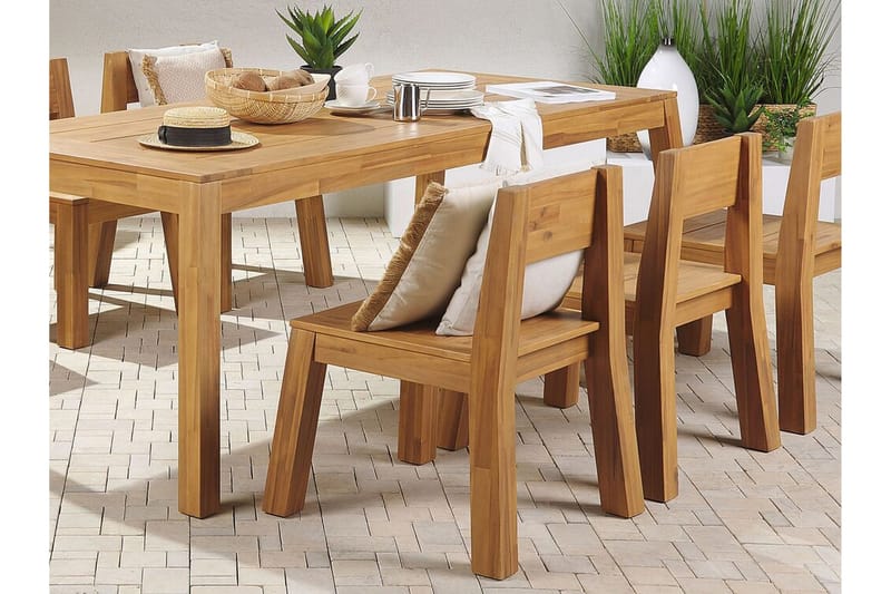 Coteto Spisegruppe 225 cm + 6 Stoler - Akasie - Hagemøbler & utemiljø - Hagegruppe - Spisegrupper hage