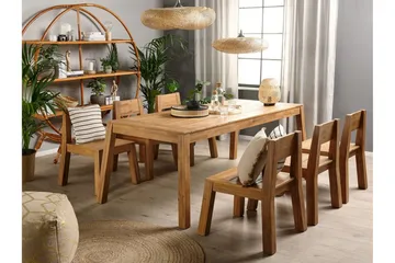 Coteto Spisegruppe 225 cm + 6 Stoler - Akasie - Hagemøbler & utemiljø - Hagegruppe - Spisegrupper hage