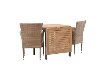 Diego Spisegruppe 70 cm + 2 Malina Karmstoler - Brun - Hagemøbler & utemiljø - Hagegruppe - Spisegrupper hage