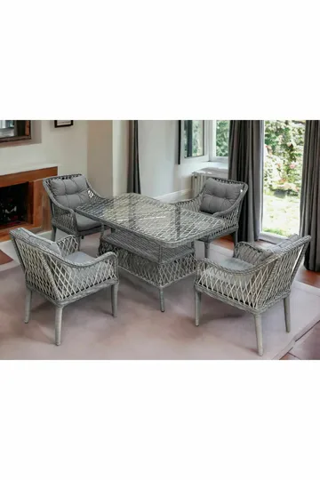 Garden Table & Chairs Set Atelier Del Sofa - Hagemøbler & utemiljø - Hagegruppe - Spisegrupper hage