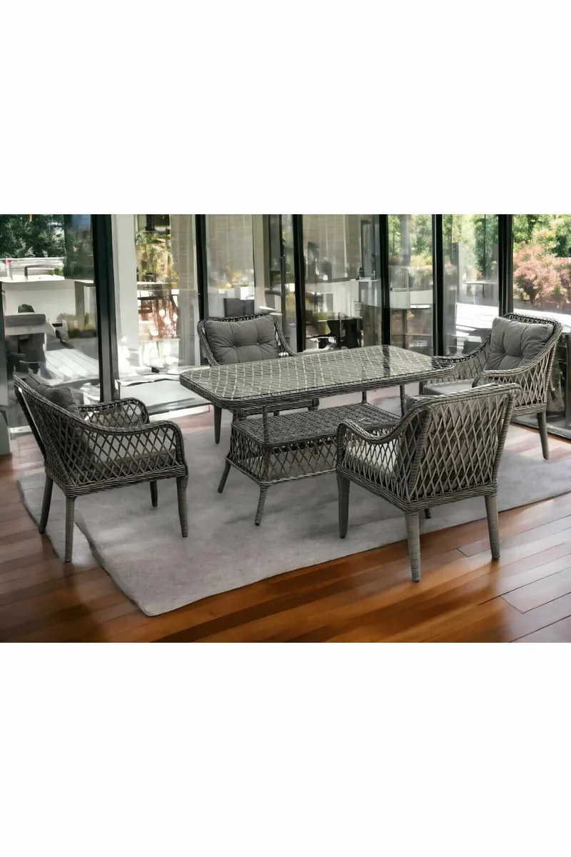 Garden Table & Chairs Set Atelier Del Sofa - Hagemøbler & utemiljø - Hagegruppe - Spisegrupper hage