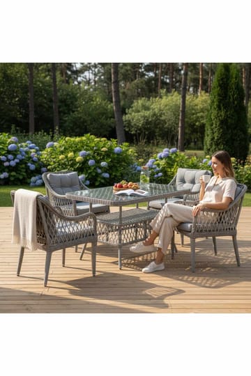 Garden Table & Chairs Set Atelier Del Sofa - Hagemøbler & utemiljø - Hagegruppe - Spisegrupper hage