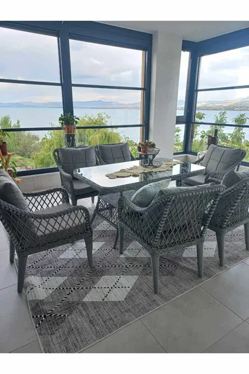 Garden Table & Chairs Set Atelier Del Sofa - Hagemøbler & utemiljø - Hagegruppe - Spisegrupper hage