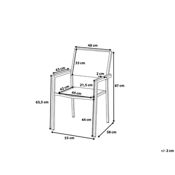 Grosseto Hagegruppe Med Bord + 6 Stoler - Beige - Hagemøbler & utemiljø - Hagegruppe - Spisegrupper hage