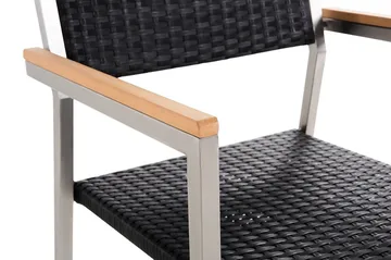 Grosseto Hagegruppe Med Bord + 6 Stoler - Svart - Hagemøbler & utemiljø - Hagegruppe - Spisegrupper hage