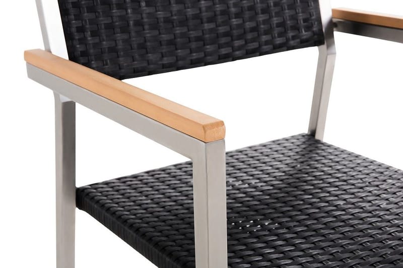 Grosseto Hagegruppe Med Bord + 6 Stoler - Svart - Hagemøbler & utemiljø - Hagegruppe - Spisegrupper hage