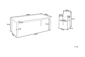 Grosseto Hagegruppe Med Bord + 6 Stoler - Svart - Hagemøbler & utemiljø - Hagegruppe - Spisegrupper hage