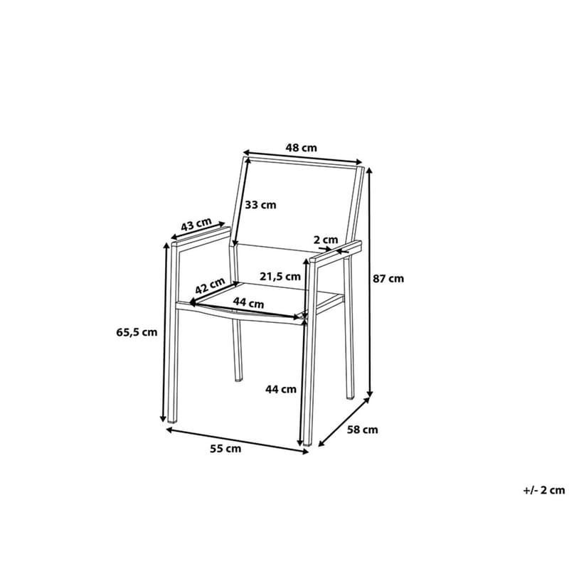 Grosseto Hagemøbel 1 Bord + 6 Stoler - Grå - Hagemøbler & utemiljø - Hagegruppe - Spisegrupper hage