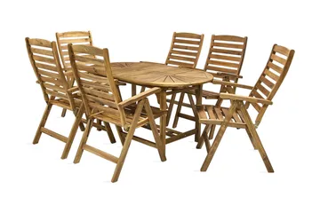 Hagegruppe FINLAY bord og 6 stoler - Hagemøbler & utemiljø - Hagegruppe - Spisegrupper hage