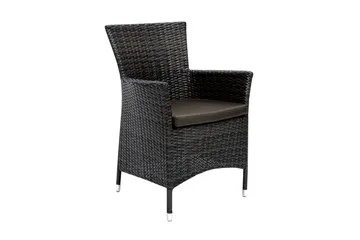 Hagegruppe WICKER bord og 4 stoler 73x73xH71 brun - Hagemøbler & utemiljø - Hagegruppe - Spisegrupper hage