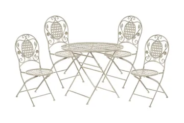 Hagemøbelsett Hvit BIVIO - Hvit - Hagemøbler & utemiljø - Hagegruppe - Spisegrupper hage