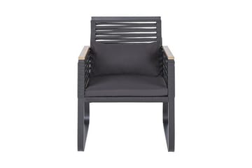 Hagesett med bord og 4 stoler CANETTO - Svart - Hagemøbler & utemiljø - Hagegruppe - Spisegrupper hage