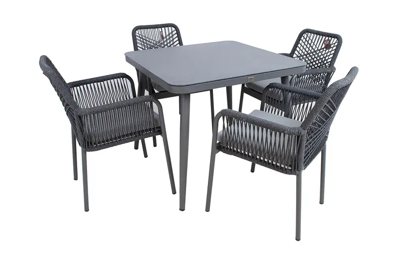 Hela Spisegruppe med 4 Stoler - Hagemøbler & utemiljø - Hagegruppe - Spisegrupper hage