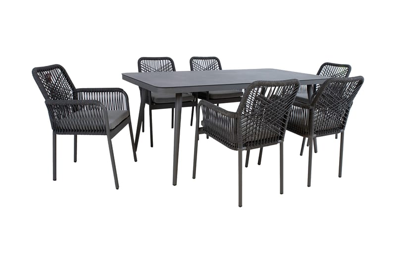 Hela Spisegruppe med 6 Stoler - Hagemøbler & utemiljø - Hagegruppe - Spisegrupper hage