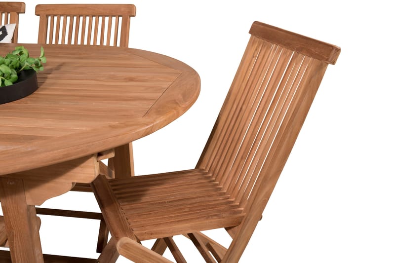 Kenya Spisegruppe 180-240x120 cm + 6 Kenya Sammenleggbar Stol - Brun - Hagemøbler & utemiljø - Hagegruppe - Spisegrupper hage