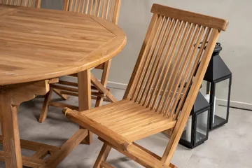 Kenya Spisegruppe 180-240x120 cm + 6 Kenya Sammenleggbar Stol - Brun - Hagemøbler & utemiljø - Hagegruppe - Spisegrupper hage