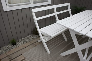 Larios Spisegruppe + 2 Sammenleggbare Stoler + Benk - Hvit - Hagemøbler & utemiljø - Hagegruppe - Spisegrupper hage