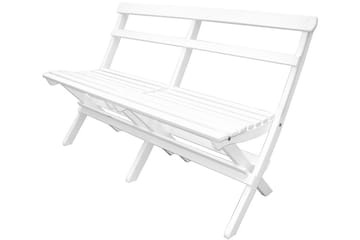 Larios Spisegruppe + 2 Sammenleggbare Stoler + Benk - Hvit - Hagemøbler & utemiljø - Hagegruppe - Spisegrupper hage