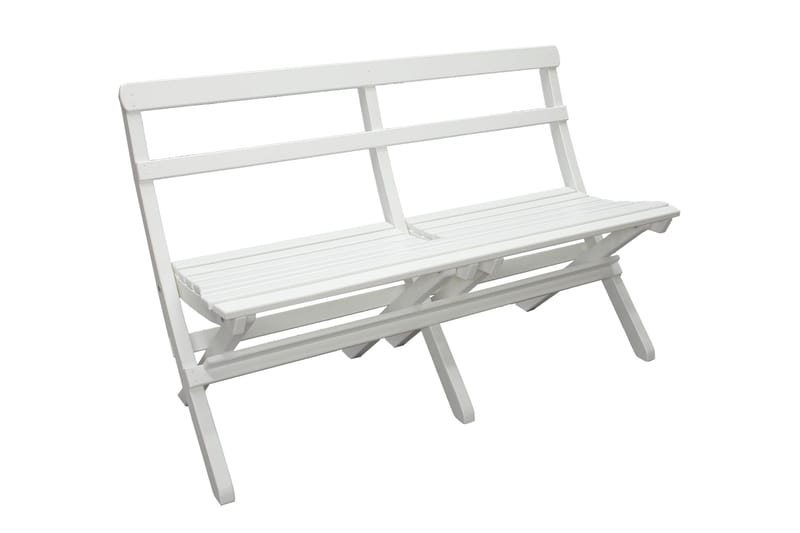 Larios Spisegruppe + 2 Sammenleggbare Stoler + Benk - Hvit - Hagemøbler & utemiljø - Hagegruppe - Spisegrupper hage