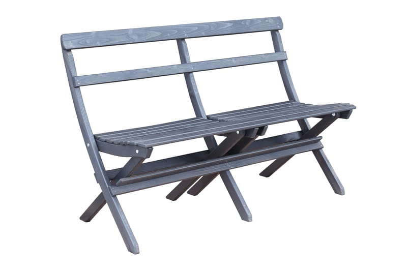 Larios Spisegruppe 76 cm + 2 Spisestoler + Benk - Svart - Hagemøbler & utemiljø - Hagegruppe - Spisegrupper hage