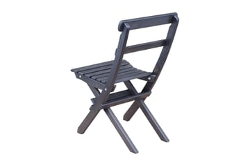 Larios Spisegruppe 76 cm + 2 Spisestoler + Benk - Svart - Hagemøbler & utemiljø - Hagegruppe - Spisegrupper hage