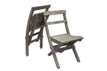 Larios Spisegruppe 76 cm + 2 Spisestoler + Benk - Grå - Hagemøbler & utemiljø - Hagegruppe - Spisegrupper hage