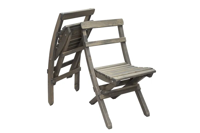Larios Spisegruppe 76 cm + 2 Spisestoler + Benk - Grå - Hagemøbler & utemiljø - Hagegruppe - Spisegrupper hage