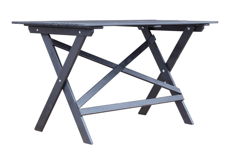 Larios Spisegruppe 76 cm + 2 Spisestoler + Benk - Svart - Hagemøbler & utemiljø - Hagegruppe - Spisegrupper hage