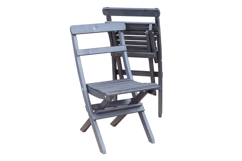 Larios Spisegruppe 76 cm + 2 Spisestoler + Benk - Svart - Hagemøbler & utemiljø - Hagegruppe - Spisegrupper hage