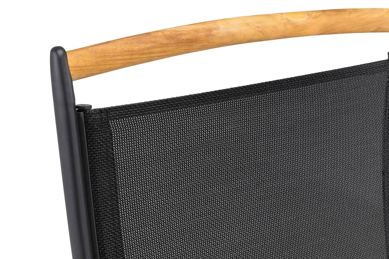 Las Vegas Spisegruppe 152-210+4 Posisjonsstoler Lyx - Svart/Teak - Hagemøbler & utemiljø - Hagegruppe - Spisegrupper hage