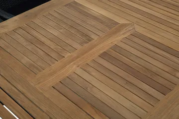 Las Vegas Spisegruppe 152-210+6 Jenny Regulerbare Stoler - Svart/Teak - Hagemøbler & utemiljø - Hagegruppe - Spisegrupper hage