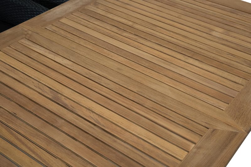 Las Vegas Spisegruppe 152-210+6 Thor Lyx Stoler - Svart/Teak - Hagemøbler & utemiljø - Hagegruppe - Spisegrupper hage