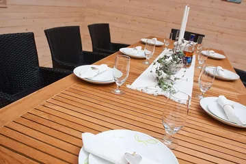 Las Vegas Spisegruppe 220-280+6 Thor Lyx Stoler - Svart/Teak - Hagemøbler & utemiljø - Hagegruppe - Spisegrupper hage