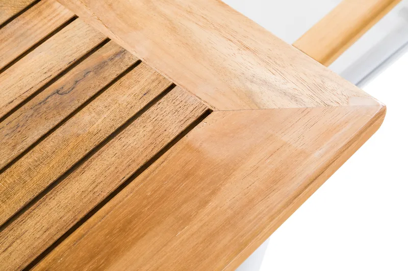 Las Vegas Spisegruppe 220-280+8 Posisjonsstoler Lyx+Puter - Hvit/Teak/Grå - Hagemøbler & utemiljø - Hagegruppe - Spisegrupper hage