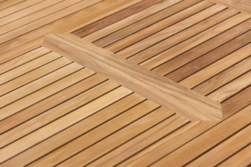 Las Vegas Spisegruppe 220-280 cm + 6 Olivenenr Spisestoler - Teak/Hvit - Hagemøbler & utemiljø - Hagegruppe - Spisegrupper hage