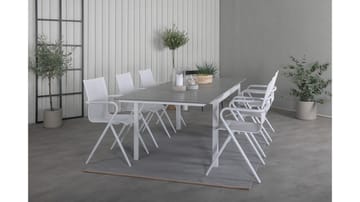 Levels Forlengbar Spisegruppe 160-240cm + 6 Alina Stoler - Svart - Hagemøbler & utemiljø - Hagegruppe - Spisegrupper hage