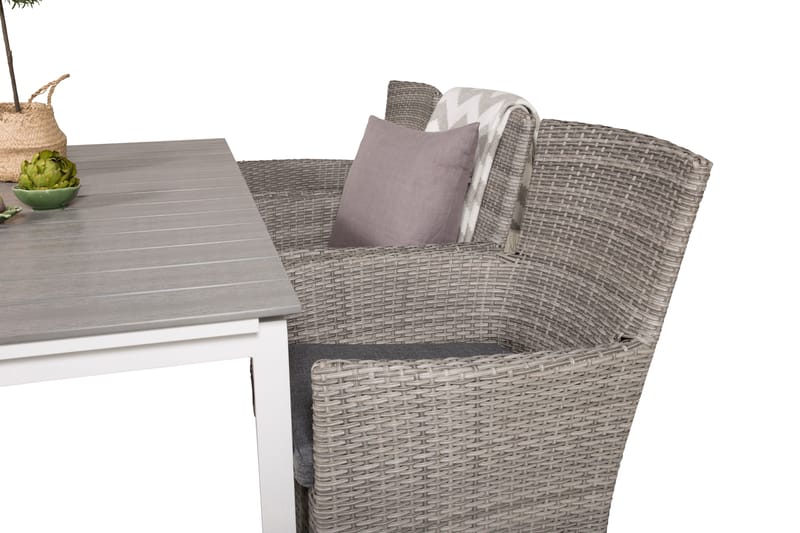 Levels Forlengbar Spisegruppe 160-240cm + 6 Malin Stoler - Grå - Hagemøbler & utemiljø - Hagegruppe - Spisegrupper hage